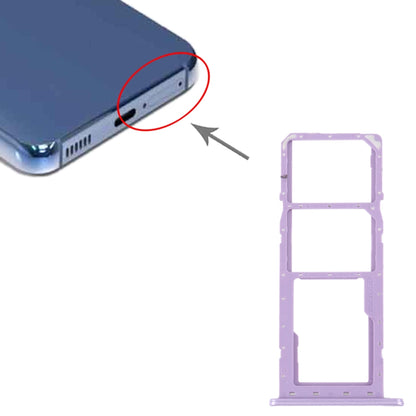 For Samsung Galaxy M04 SM-M045F Original SIM Card Tray + SIM Card Tray + Micro SD Card Tray (Purple) - Card Tray by buy2fix | Online Shopping UK | buy2fix