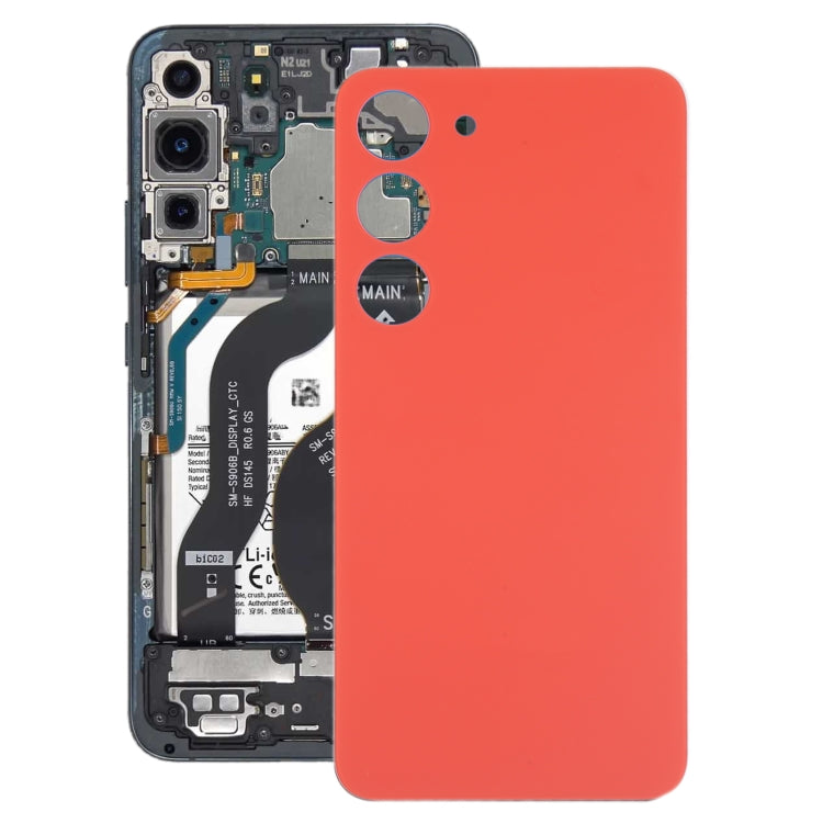 For Samsung Galaxy S23 SM-S911B OEM Glass Battery Back Cover(Red) -  by buy2fix | Online Shopping UK | buy2fix