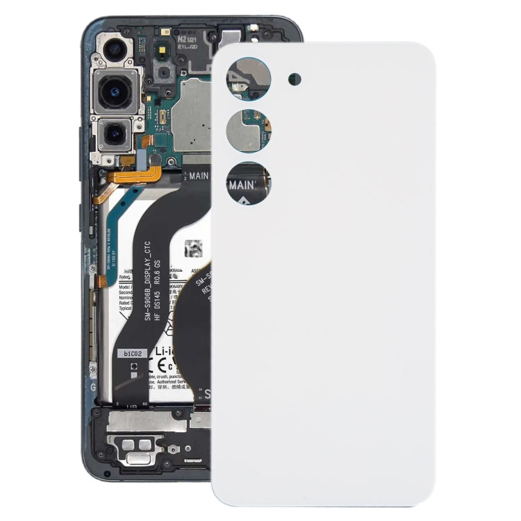 For Samsung Galaxy S23 SM-S911B OEM Glass Battery Back Cover(White) -  by buy2fix | Online Shopping UK | buy2fix