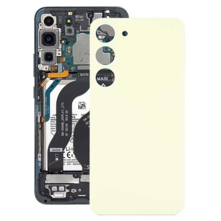For Samsung Galaxy S23 SM-S911B OEM Glass Battery Back Cover(Yellow) -  by buy2fix | Online Shopping UK | buy2fix