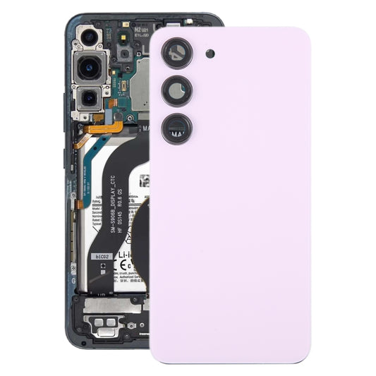 For Samsung Galaxy S23 SM-S911B OEM Glass Battery Back Cover with Camera Lens Cover(Pink) -  by buy2fix | Online Shopping UK | buy2fix