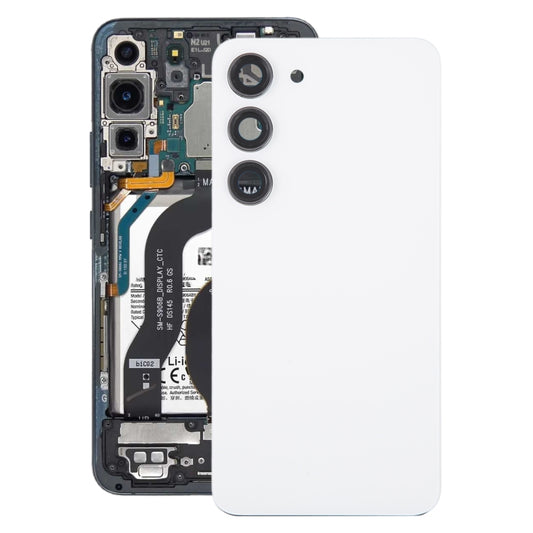 For Samsung Galaxy S23 SM-S911B OEM Glass Battery Back Cover with Camera Lens Cover(White) -  by buy2fix | Online Shopping UK | buy2fix
