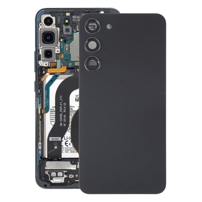 For Samsung Galaxy S23+ SM-S916B OEM Glass Battery Back Cover with Camera Lens Cover(Black) -  by buy2fix | Online Shopping UK | buy2fix