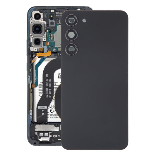 For Samsung Galaxy S23+ SM-S916B OEM Glass Battery Back Cover with Camera Lens Cover(Black) -  by buy2fix | Online Shopping UK | buy2fix