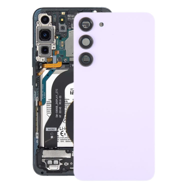 For Samsung Galaxy S23+ SM-S916B OEM Glass Battery Back Cover with Camera Lens Cover(Pink) -  by buy2fix | Online Shopping UK | buy2fix