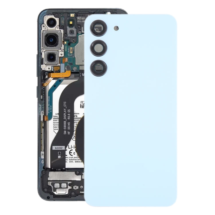 For Samsung Galaxy S23+ SM-S916B OEM Glass Battery Back Cover with Camera Lens Cover(Blue) -  by buy2fix | Online Shopping UK | buy2fix