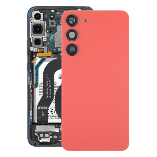 For Samsung Galaxy S23+ SM-S916B OEM Glass Battery Back Cover with Camera Lens Cover(Red) -  by buy2fix | Online Shopping UK | buy2fix