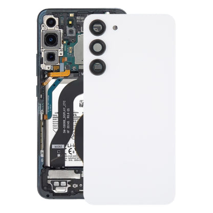 For Samsung Galaxy S23+ SM-S916B OEM Glass Battery Back Cover with Camera Lens Cover(White) -  by buy2fix | Online Shopping UK | buy2fix