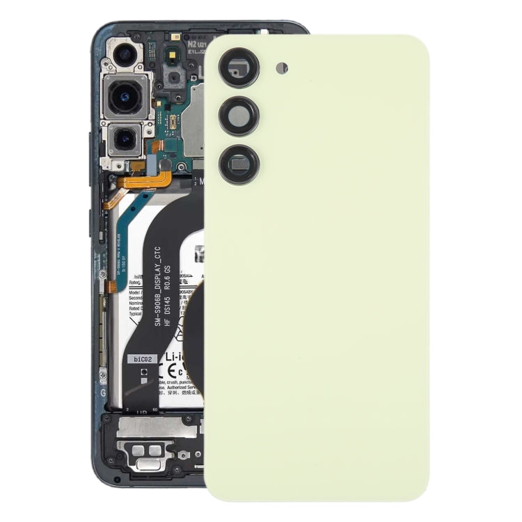 For Samsung Galaxy S23+ SM-S916B OEM Glass Battery Back Cover with Camera Lens Cover(Yellow) -  by buy2fix | Online Shopping UK | buy2fix