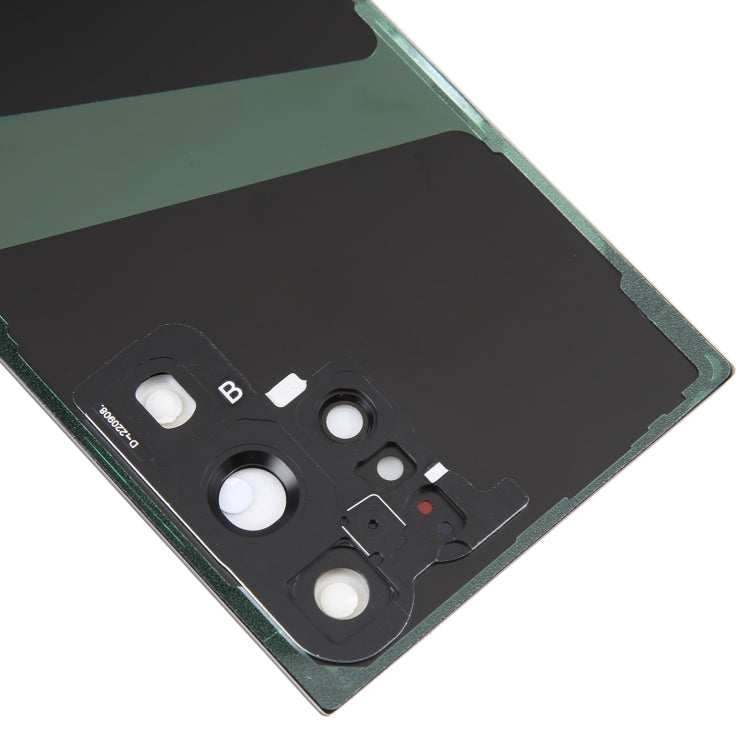 For Samsung Galaxy S23 Ultra SM-S918 Glass Battery Back Cover with Camera Lens Cover(Black) -  by buy2fix | Online Shopping UK | buy2fix