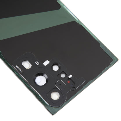 For Samsung Galaxy S23 Ultra SM-S918 Glass Battery Back Cover with Camera Lens Cover(Black) -  by buy2fix | Online Shopping UK | buy2fix
