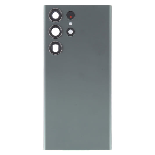 For Samsung Galaxy S23 Ultra SM-S918 Glass Battery Back Cover with Camera Lens Cover(Green) -  by buy2fix | Online Shopping UK | buy2fix