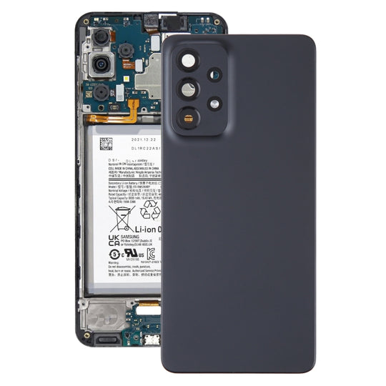 For Samsung Galaxy A33 5G SM-A336B Battery Back Cover with Camera Lens Frame(Black)