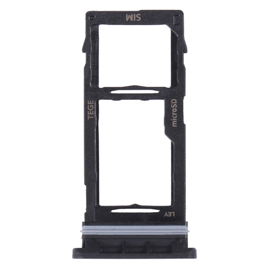 For Samsung Galaxy Tab Active3 8.0 SM-T570/T575 Original SIM Card Tray + Micro SD Card Tray (Black) - Card Tray by buy2fix | Online Shopping UK | buy2fix