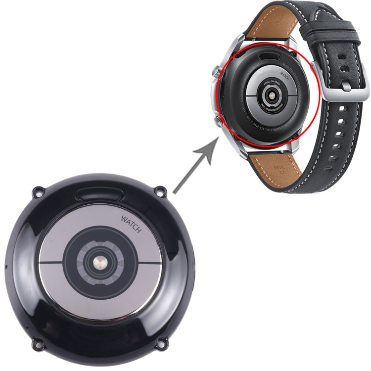 Original Back Cover With Heart Rate Sensor + Wireless Charging Module For Samsung Galaxy Watch 3 41mm SM-R850 (Black) - Back Cover by buy2fix | Online Shopping UK | buy2fix