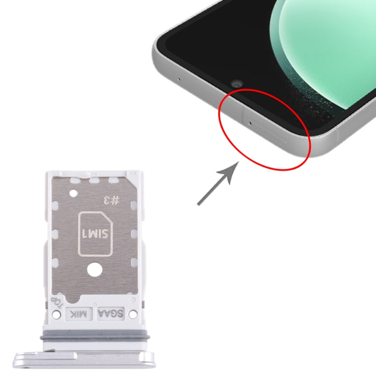 For Samsung Galaxy S23 FE SM-S711B Original SIM + SIM Card Tray (Silver) -  by buy2fix | Online Shopping UK | buy2fix