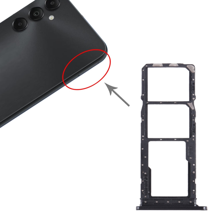 For Samsung Galaxy A05s SM-A057 Original SIM + SIM Card Tray + Micro SD Card Tray (Black) - Card Tray by buy2fix | Online Shopping UK | buy2fix