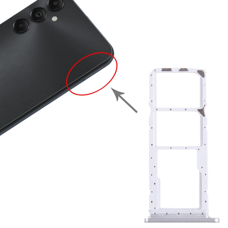 For Samsung Galaxy A05s SM-A057 Original SIM + SIM Card Tray + Micro SD Card Tray (Silver) - Card Tray by buy2fix | Online Shopping UK | buy2fix