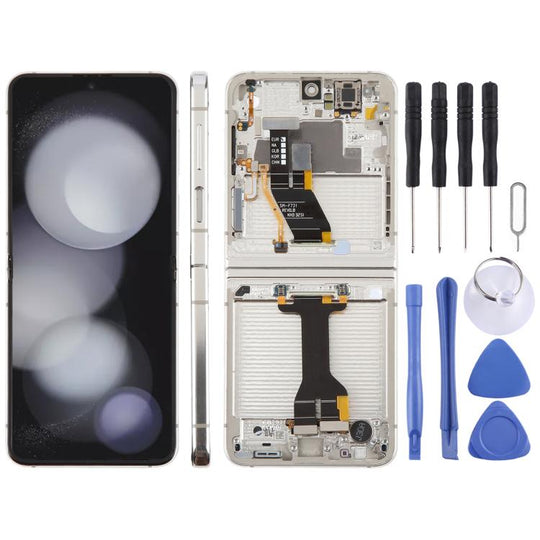 For Samsung Galaxy Z Flip5 SM-F731 Original LCD Screen Digitizer Full Assembly with Frame (Silver)