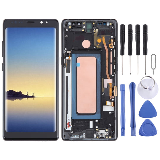 For Samsung Galaxy Note 8 SM-N950 TFT Material LCD Screen Digitizer Full Assembly with Frame (Black)