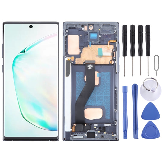 For Samsung Galaxy Note10+ SM-N975F TFT Material LCD Screen Digitizer Full Assembly with Frame, Not Supporting Fingerprint Identification (Black)