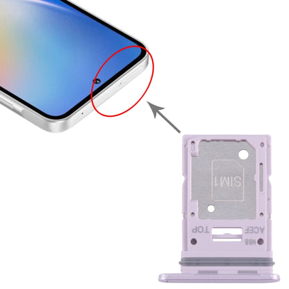 For Samsung Galaxy A35 SM-A356B Original SIM Card Tray + SIM / Micro SD Card Tray (Purple) - Card Tray by buy2fix | Online Shopping UK | buy2fix