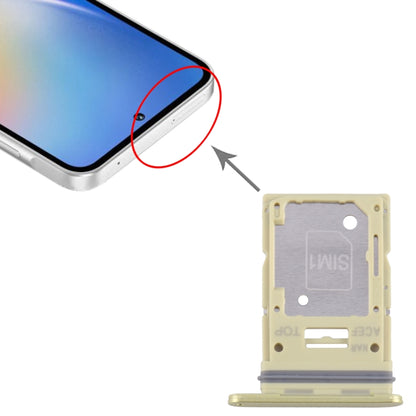 For Samsung Galaxy A35 SM-A356B Original SIM Card Tray + SIM / Micro SD Card Tray (Yellow) - Card Tray by buy2fix | Online Shopping UK | buy2fix