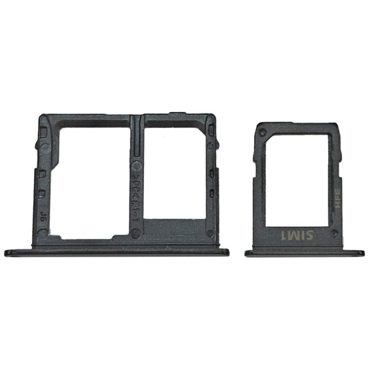 For Samsung Galaxy J4 2018 SM-J400 SIM Card Tray + SIM + Micro SD Card Tray (Black) - Card Tray by buy2fix | Online Shopping UK | buy2fix