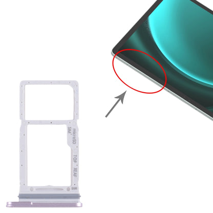 For Samsung Galaxy Tab S9 FE+ 5G SM-X610 Original SIM + Micro SD Card Tray (Purple) - Card Tray by buy2fix | Online Shopping UK | buy2fix