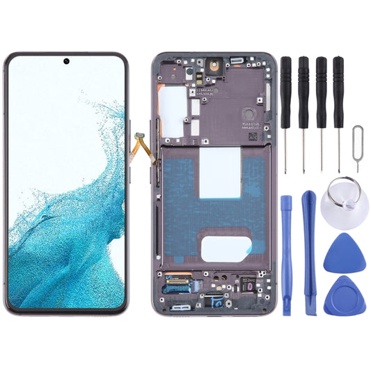 For Samsung Galaxy S22 5G SM-S901B Original LCD Screen Digitizer Full Assembly with Frame (Black) -  by buy2fix | Online Shopping UK | buy2fix