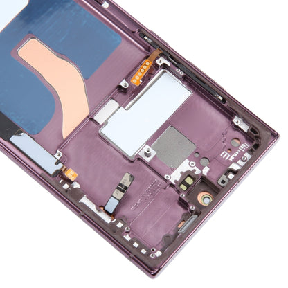 For Samsung Galaxy S22 Ultra 5G SM-S908B Original LCD Screen Digitizer Full Assembly with Frame (Purple) -  by buy2fix | Online Shopping UK | buy2fix