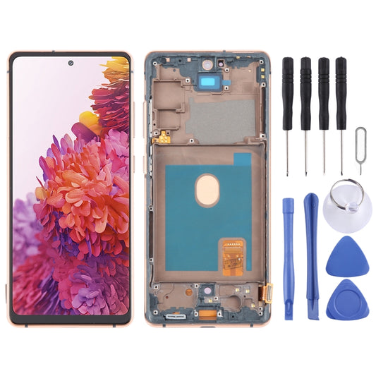 For Samsung Galaxy S20 FE SM-G780F 6.43 inch OLED LCD Screen Digitizer Full Assembly with Frame (Gold) - LCD Screen by buy2fix | Online Shopping UK | buy2fix