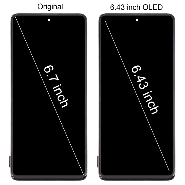 For Samsung Galaxy A71 4G SM-A715F 6.43 inch OLED LCD Screen Digitizer Full Assembly with Frame (Black) - LCD Screen by buy2fix | Online Shopping UK | buy2fix