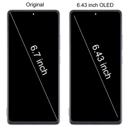 For Samsung Galaxy A71 5G SM-A716B 6.43 inch OLED LCD Screen Digitizer Full Assembly with Frame (Black) - LCD Screen by buy2fix | Online Shopping UK | buy2fix