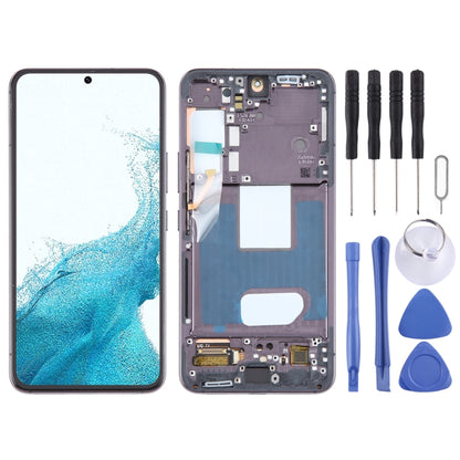 For Samsung Galaxy S22 5G SM-S901B EU Version OLED LCD Screen Digitizer Full Assembly with Frame (Black) -  by buy2fix | Online Shopping UK | buy2fix