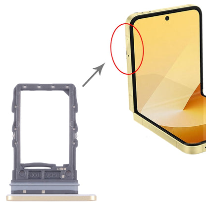 For Samsung Galaxy Z Flip6 SM-F741B Original SIM Card Tray (Gold) - Card Tray by buy2fix | Online Shopping UK | buy2fix