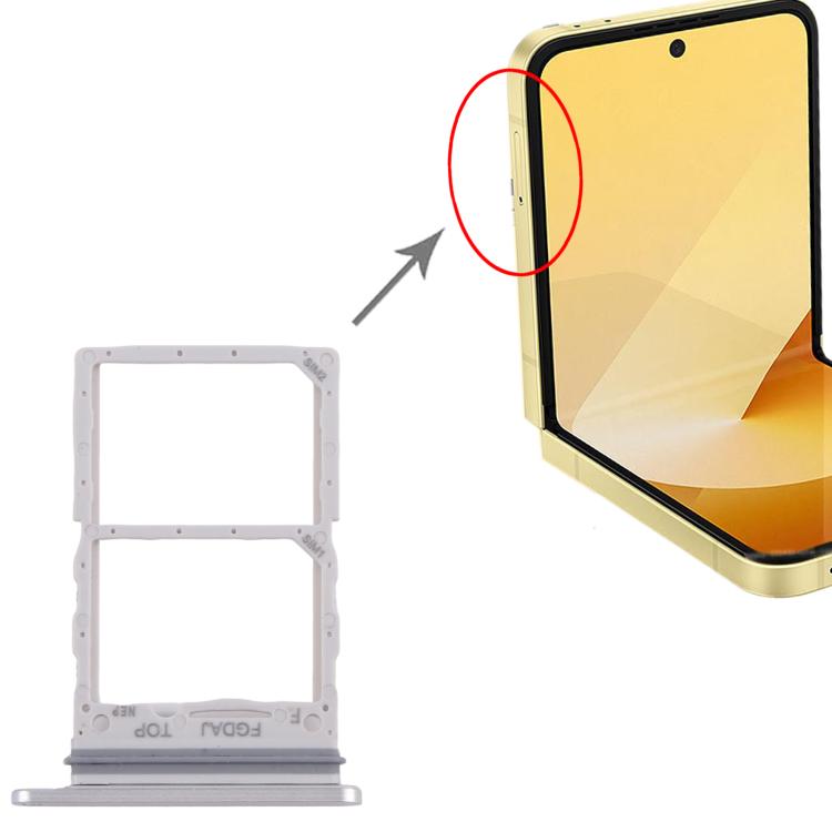 For Samsung Galaxy Z Flip6 SM-F741B Original SIM Card Tray (Silver) - Card Tray by buy2fix | Online Shopping UK | buy2fix