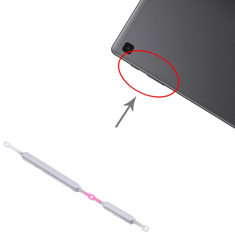 For Samsung Galaxy Tab A7 Lite SM-T225 Original Power Button and Volume Control Button (Silver) - Home key & Side Key by buy2fix | Online Shopping UK | buy2fix