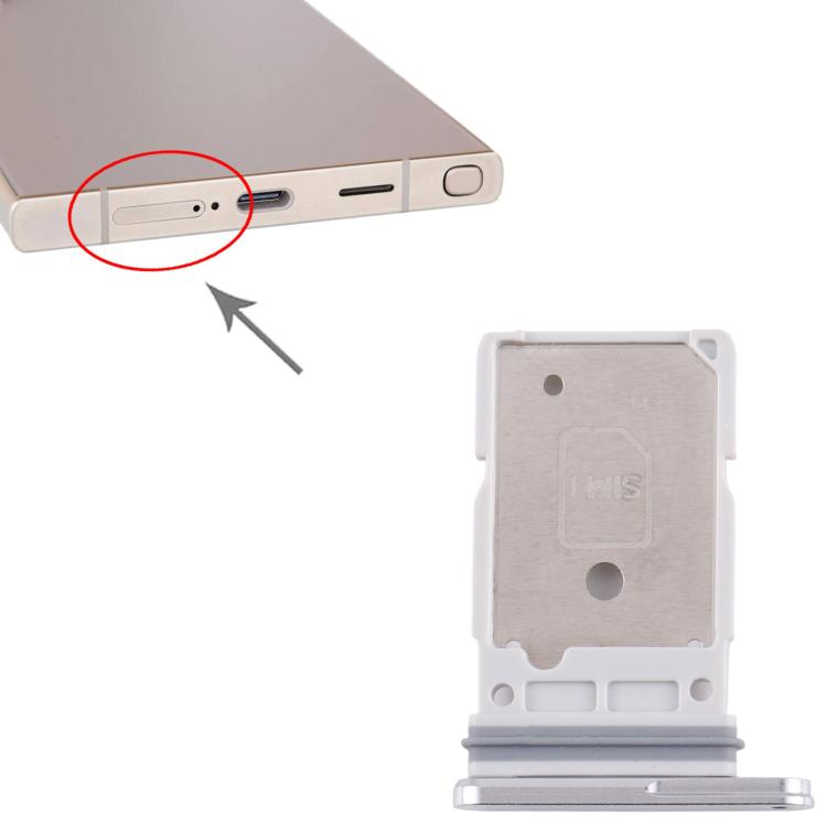For Samsung Galaxy S25 Ultra SM-S938B Original SIM + SIM Card Tray (White) -  by buy2fix | Online Shopping UK | buy2fix