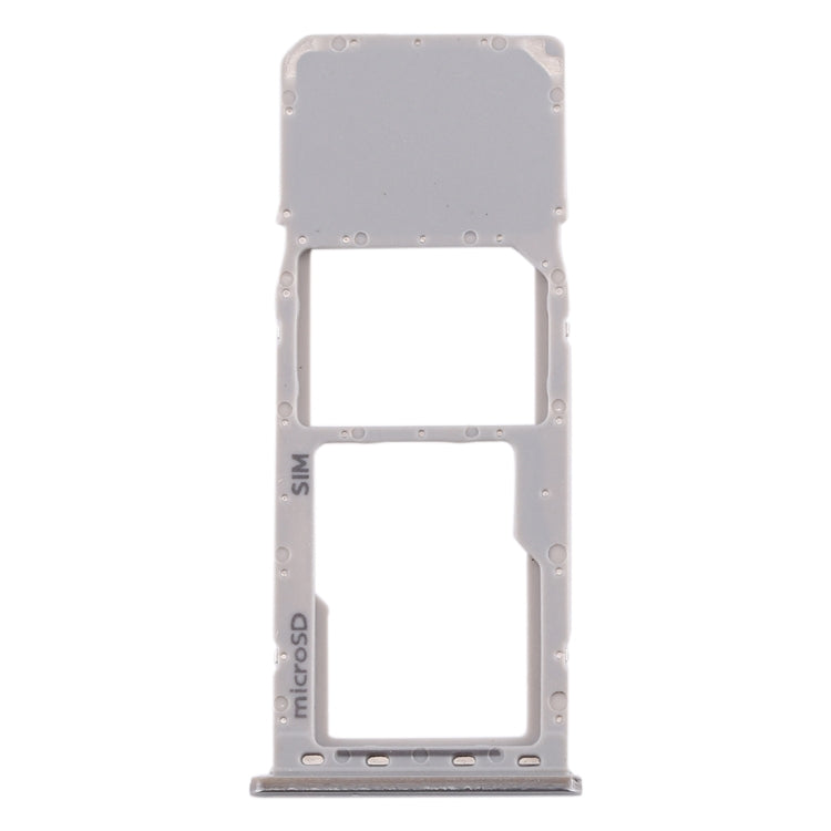 For Galaxy A20 A30 A50 SIM Card Tray + Micro SD Card Tray (Silver) - Card Tray by buy2fix | Online Shopping UK | buy2fix