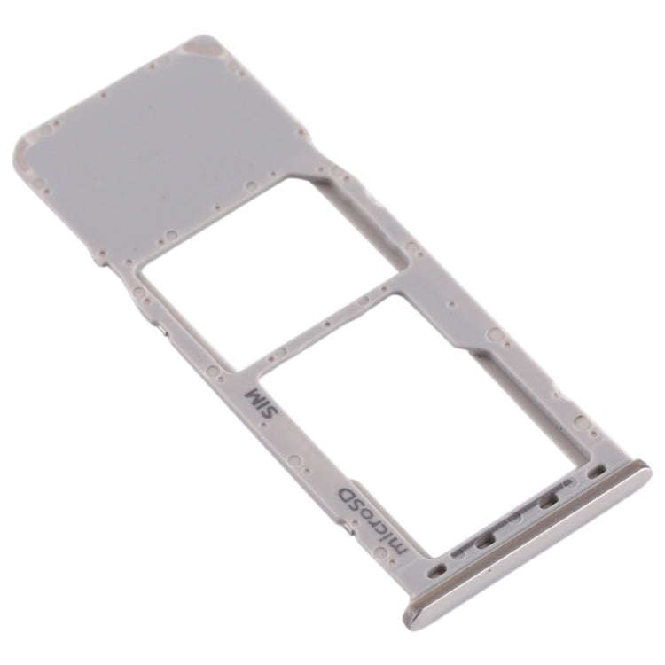 For Galaxy A20 A30 A50 SIM Card Tray + Micro SD Card Tray (Silver) - Card Tray by buy2fix | Online Shopping UK | buy2fix