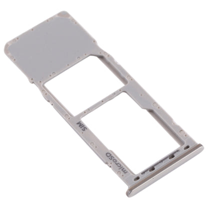 For Galaxy A20 A30 A50 SIM Card Tray + Micro SD Card Tray (Silver) - Card Tray by buy2fix | Online Shopping UK | buy2fix