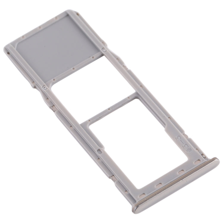 For Galaxy A20 A30 A50 SIM Card Tray + Micro SD Card Tray (Silver) - Card Tray by buy2fix | Online Shopping UK | buy2fix