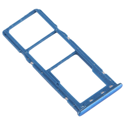 For Galaxy A20 A30 A50 SIM Card Tray + SIM Card Tray + Micro SD Card Tray (Blue) - Card Tray by buy2fix | Online Shopping UK | buy2fix