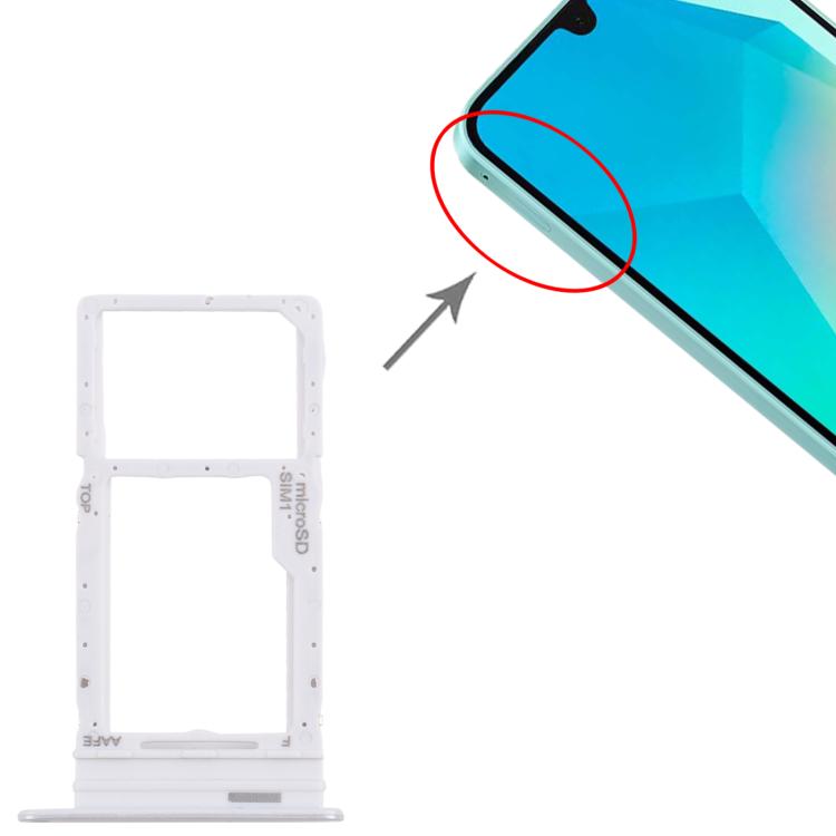 For Samsung Galaxy A16 SM-A165F Original SIM Card Tray + Micro SD Card Tray (Silver) - Card Tray by buy2fix | Online Shopping UK | buy2fix
