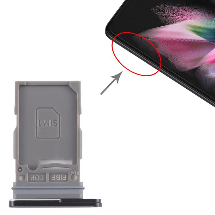 For Samsung Galaxy Z Fold3 5G SM-F926B Original SIM Card Tray (Black) - Card Tray by buy2fix | Online Shopping UK | buy2fix