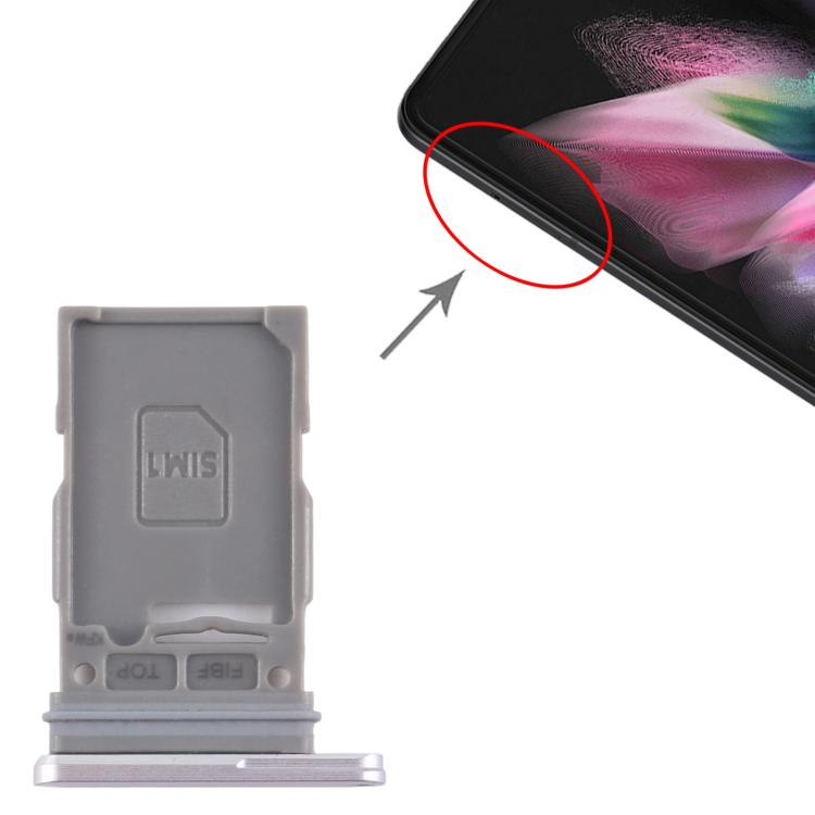For Samsung Galaxy Z Fold3 5G SM-F926B Original SIM Card Tray (Silver) - Card Tray by buy2fix | Online Shopping UK | buy2fix