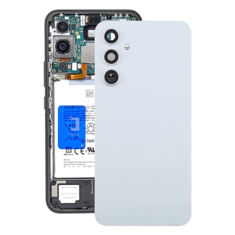 For Samsung Galaxy A54 SM-A546B Battery Back Cover with Camera Lens Cover(White) - Back Cover by buy2fix | Online Shopping UK | buy2fix