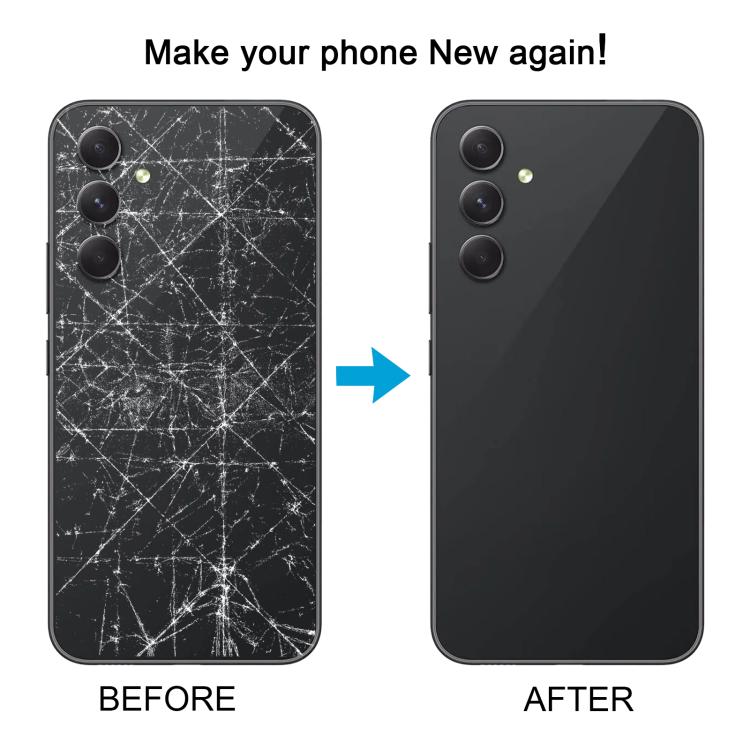 For Samsung Galaxy A54 SM-A546B Battery Back Cover with Camera Lens Cover(Black) - Back Cover by buy2fix | Online Shopping UK | buy2fix