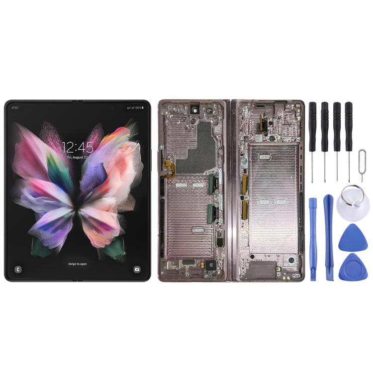 For Samsung Galaxy Z Fold3 SM-F926B Original Main LCD Screen Digitizer Full Assembly with Frame (Pink) - LCD Screen by buy2fix | Online Shopping UK | buy2fix
